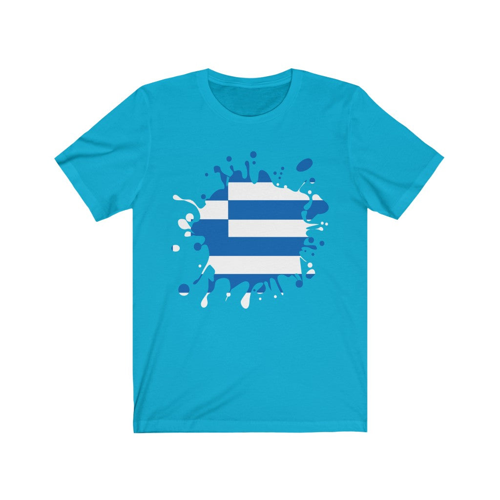 Greece Splat Flag Premium Tee - Unisex