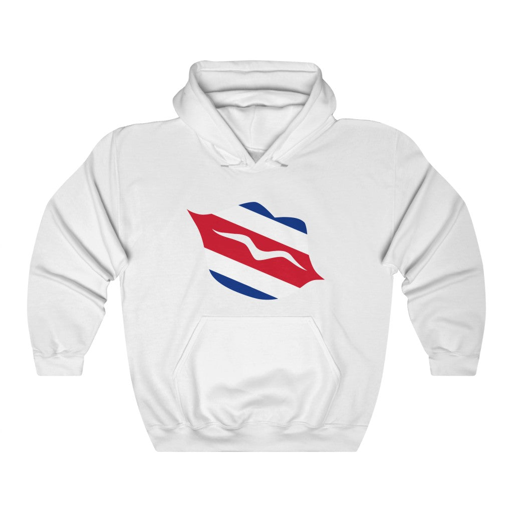 Costa Rica Lips Flag Hoodie Sweatshirt - Unisex