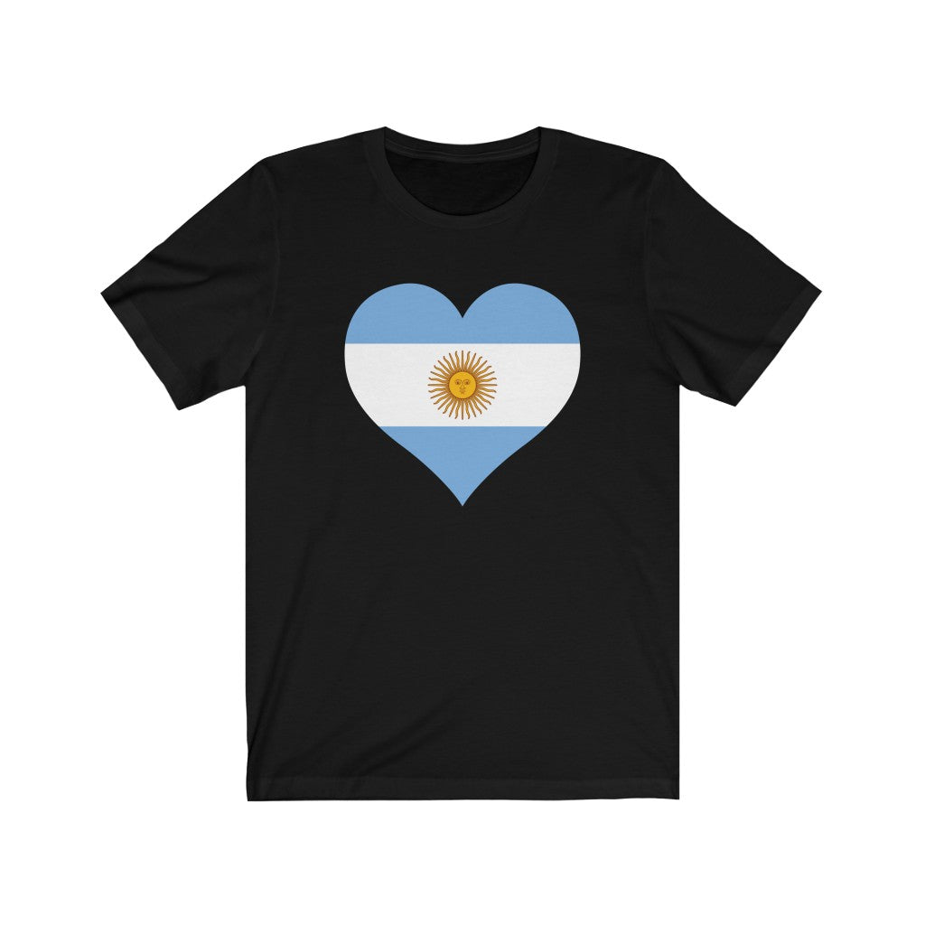 Argentina Heart Flag Premium Tee - Unisex