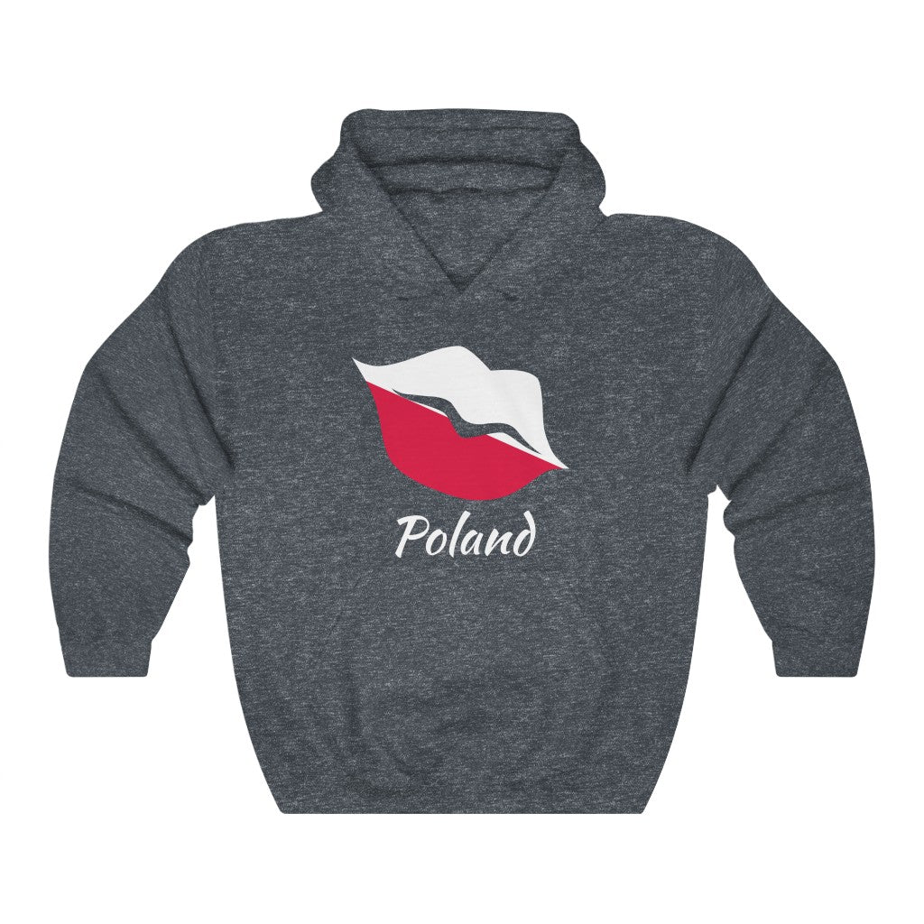 Poland Lips Flag Hoodie Sweatshirt 2 - Unisex