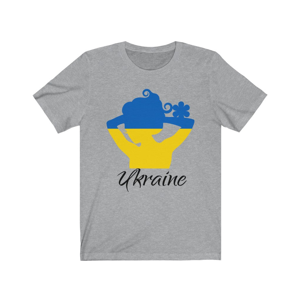 Ukraine Lady Flag Premium Tee 1 - Unisex