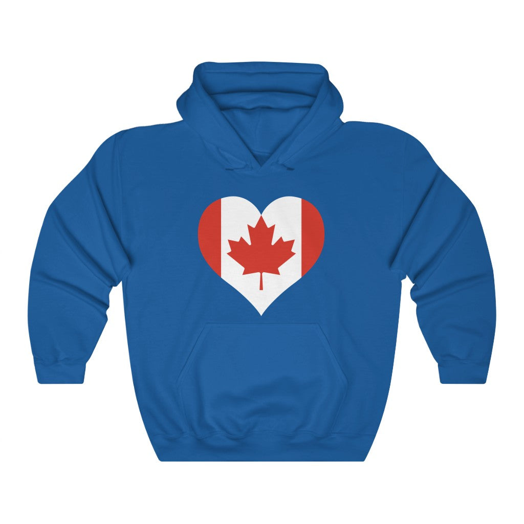 Canada Heart Flag Hoodie Sweatshirt - Unisex