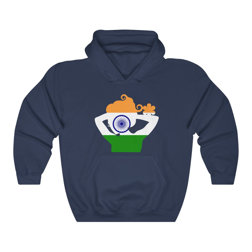 India Lady Flag Hoodie Sweatshirt - Unisex