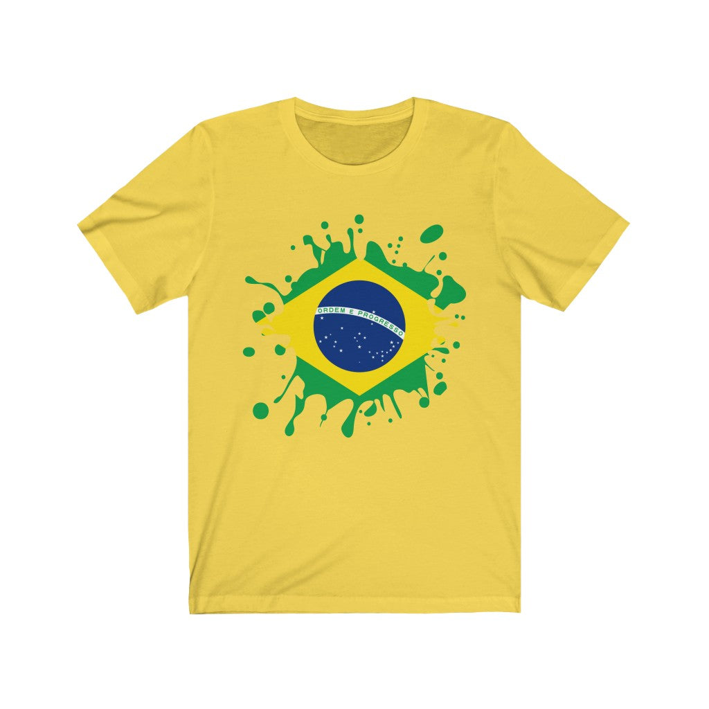 Brazil Splat Flag Premium Tee - Unisex