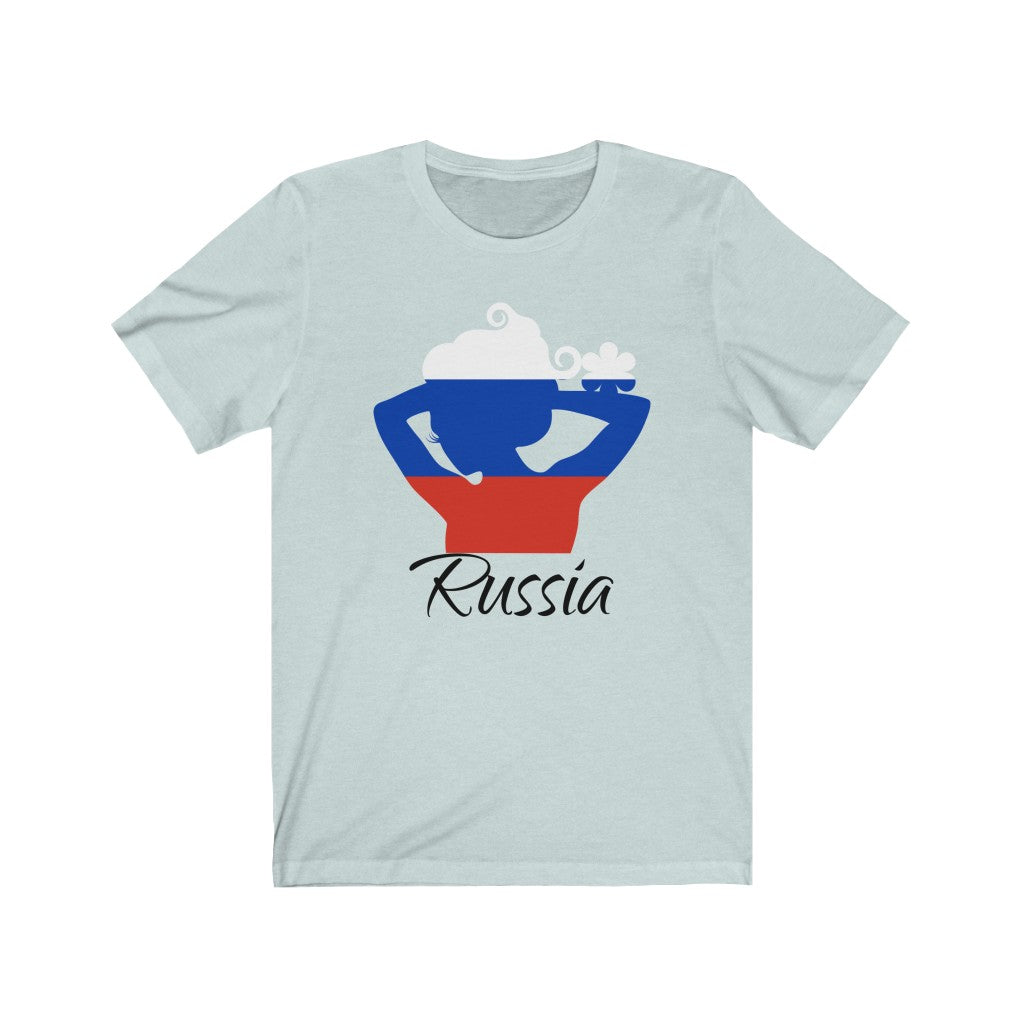 Russia Lady Flag Premium Tee 1 - Unisex