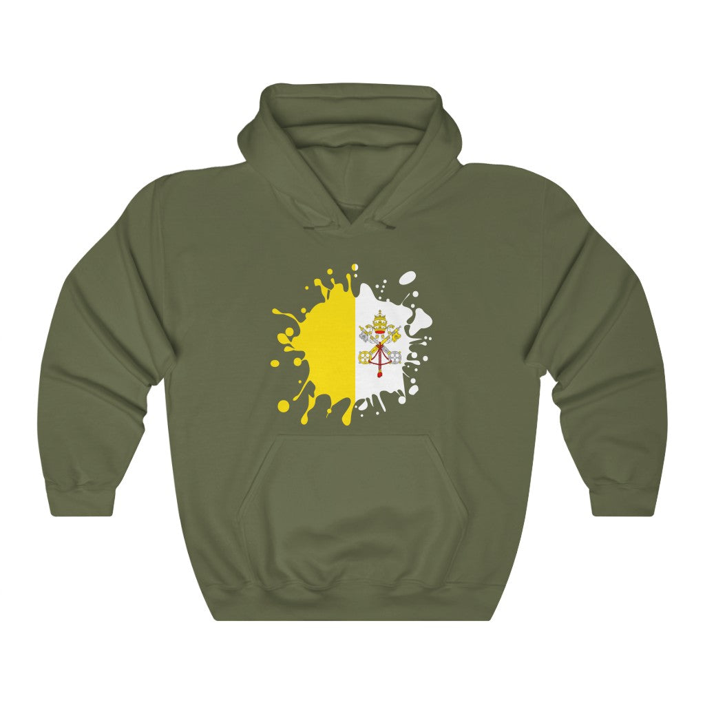 Holy See Splat Flag Hoodie Sweatshirt - Unisex