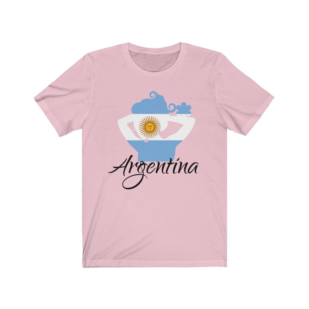 Argentina Lady Flag Premium Tee 1 - Unisex