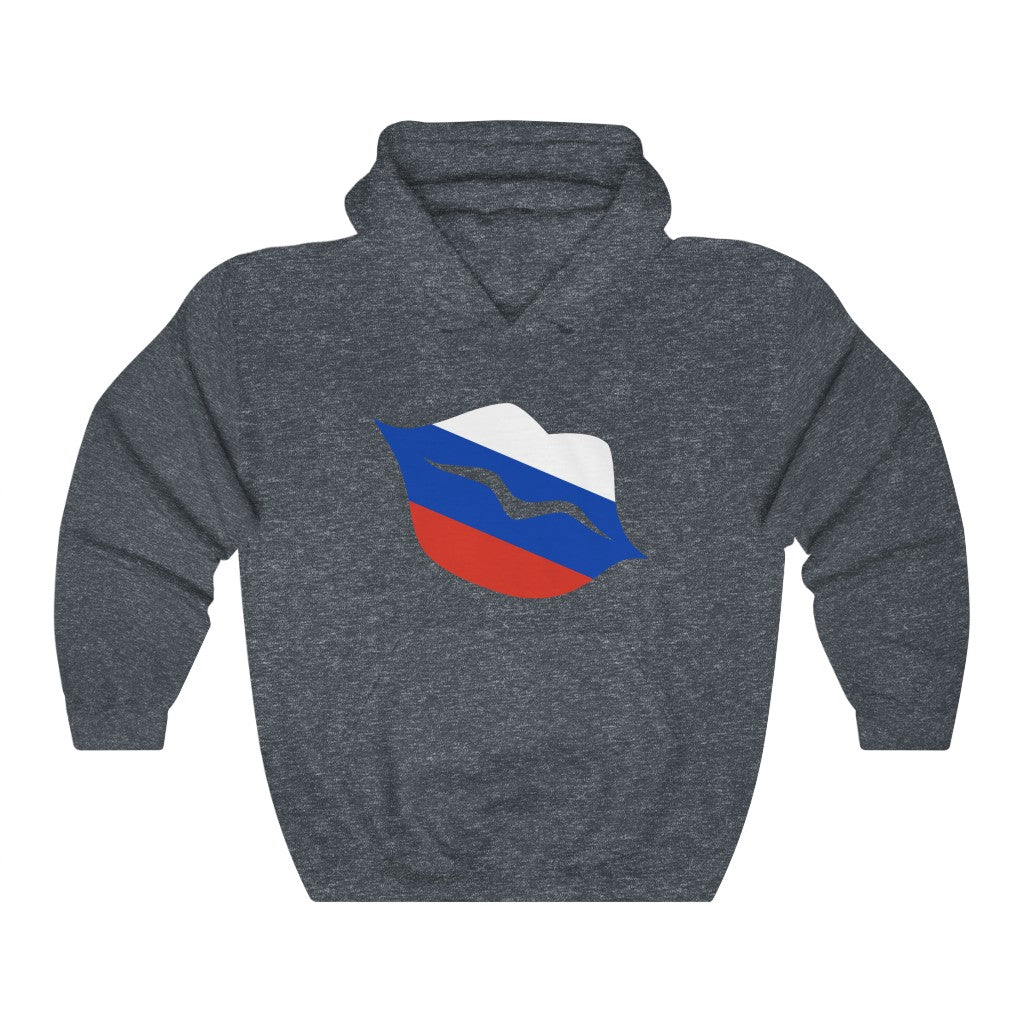 Russia Lips Flag Hoodie Sweatshirt - Unisex