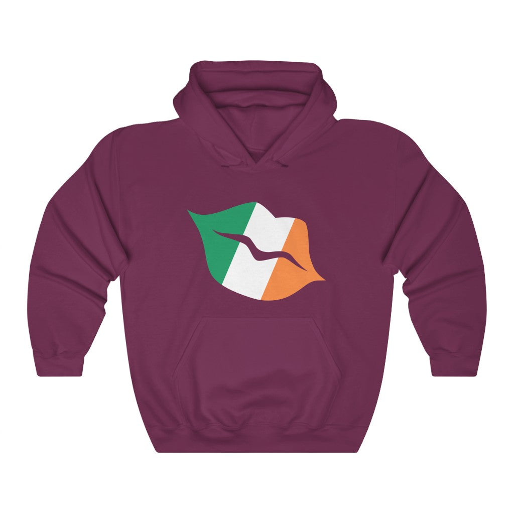Ireland Lips Flag Hoodie Sweatshirt - Unisex