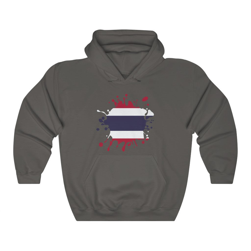 Thailand Splat Flag Hoodie Sweatshirt - Unisex