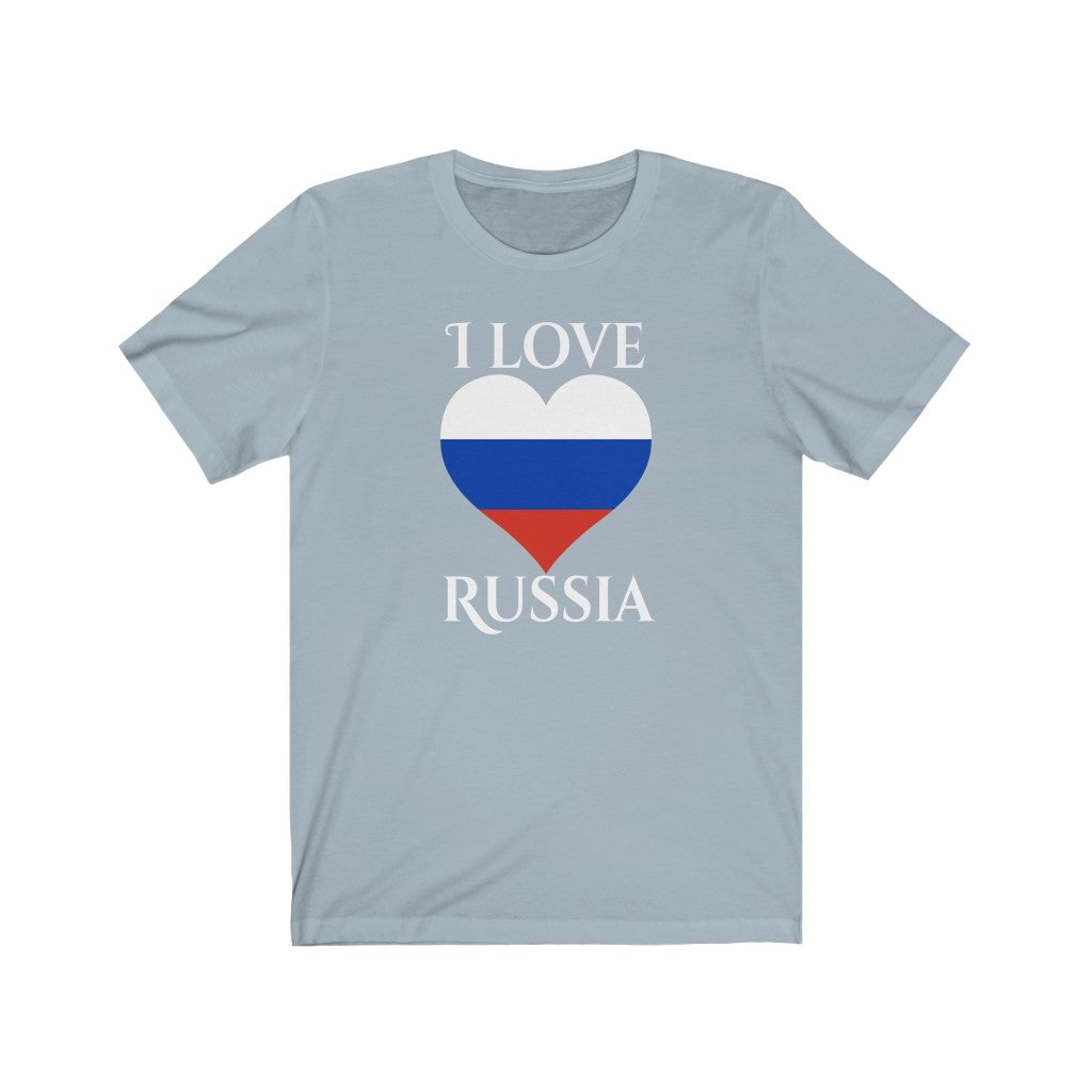 Russia Heart Flag Premium Tee 2 - Unisex