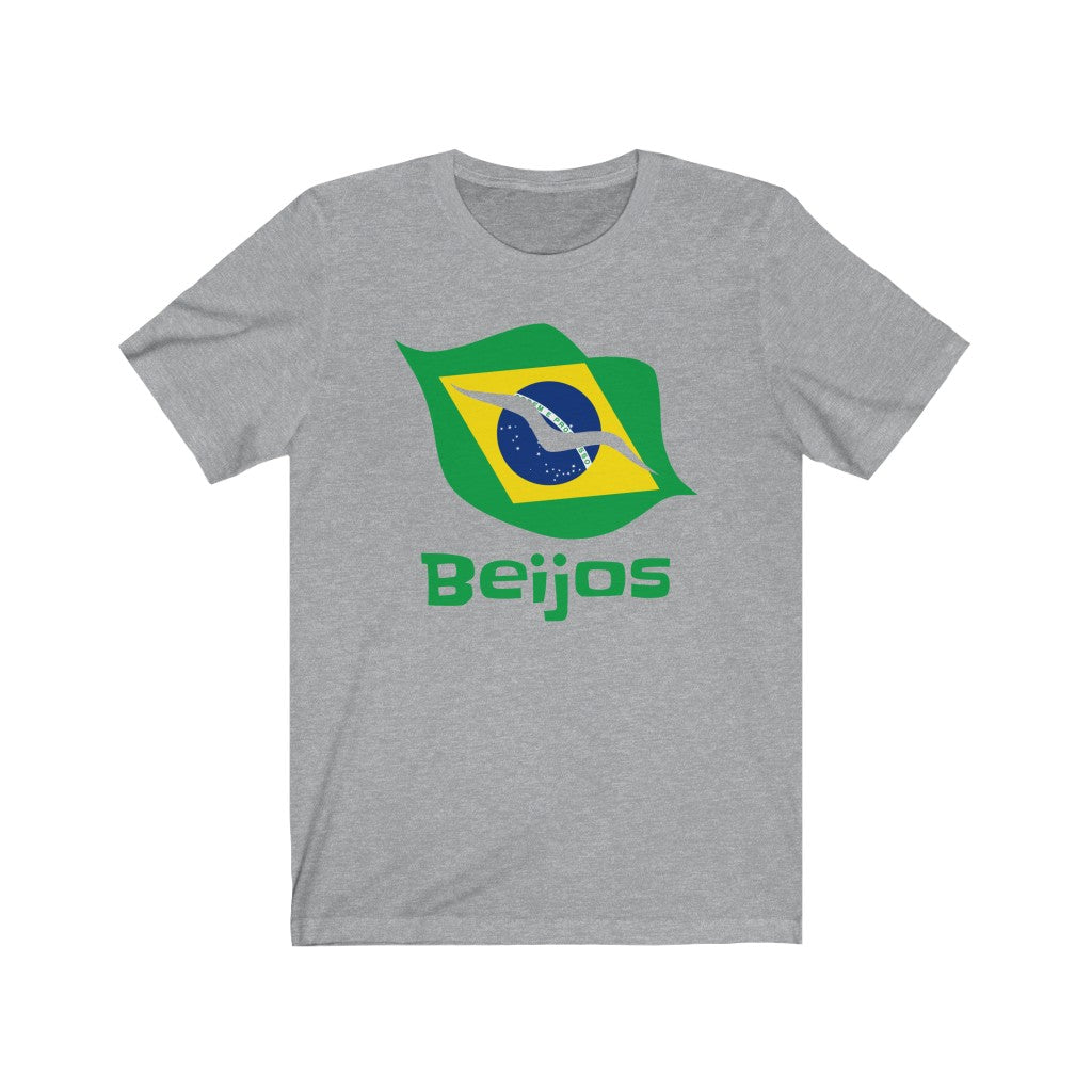 Brazil (Beijos) Lips Flag Premium Tee 1b - Unisex
