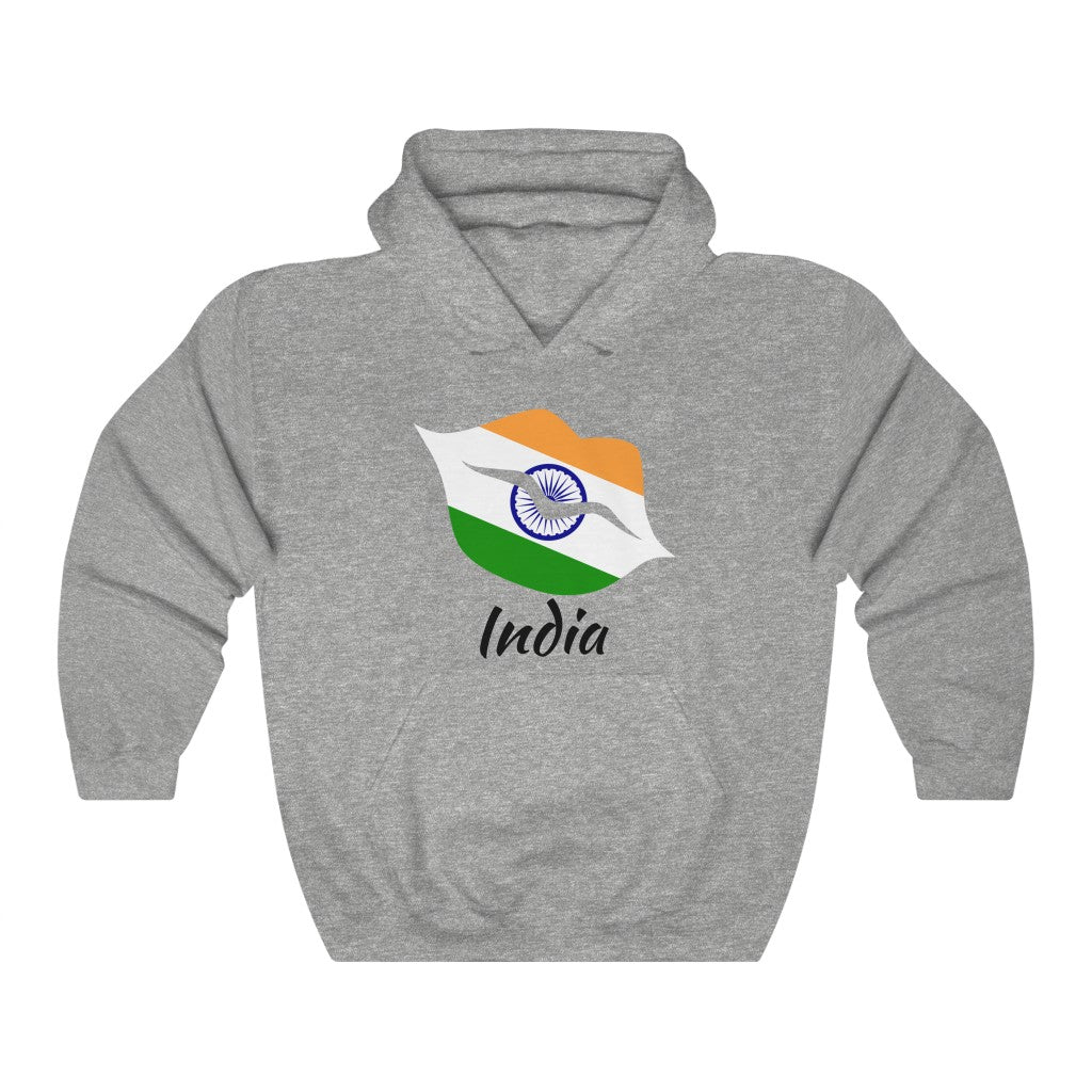 India Lips Flag Hoodie Sweatshirt 1 - Unisex