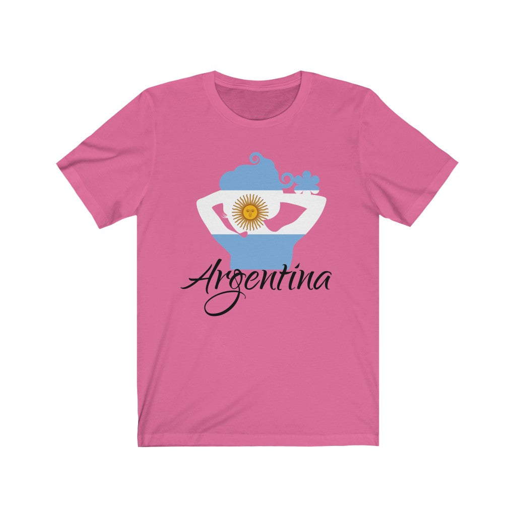 Argentina Lady Flag Premium Tee 1 - Unisex