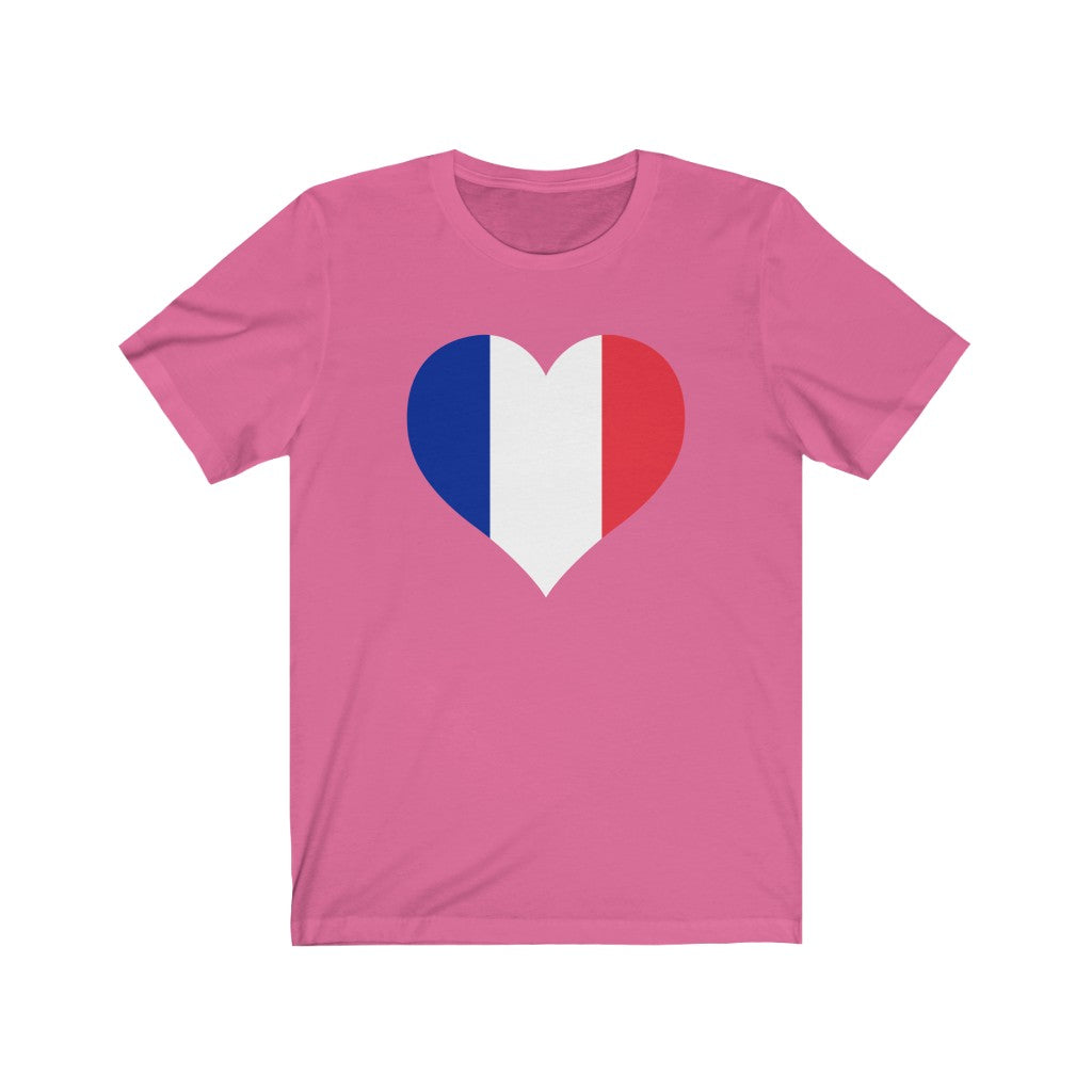France Heart Flag Premium Tee - Unisex