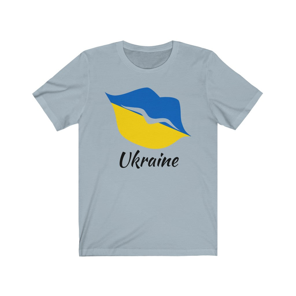 Ukraine Lips Flag Premium Tee 1 - Unisex