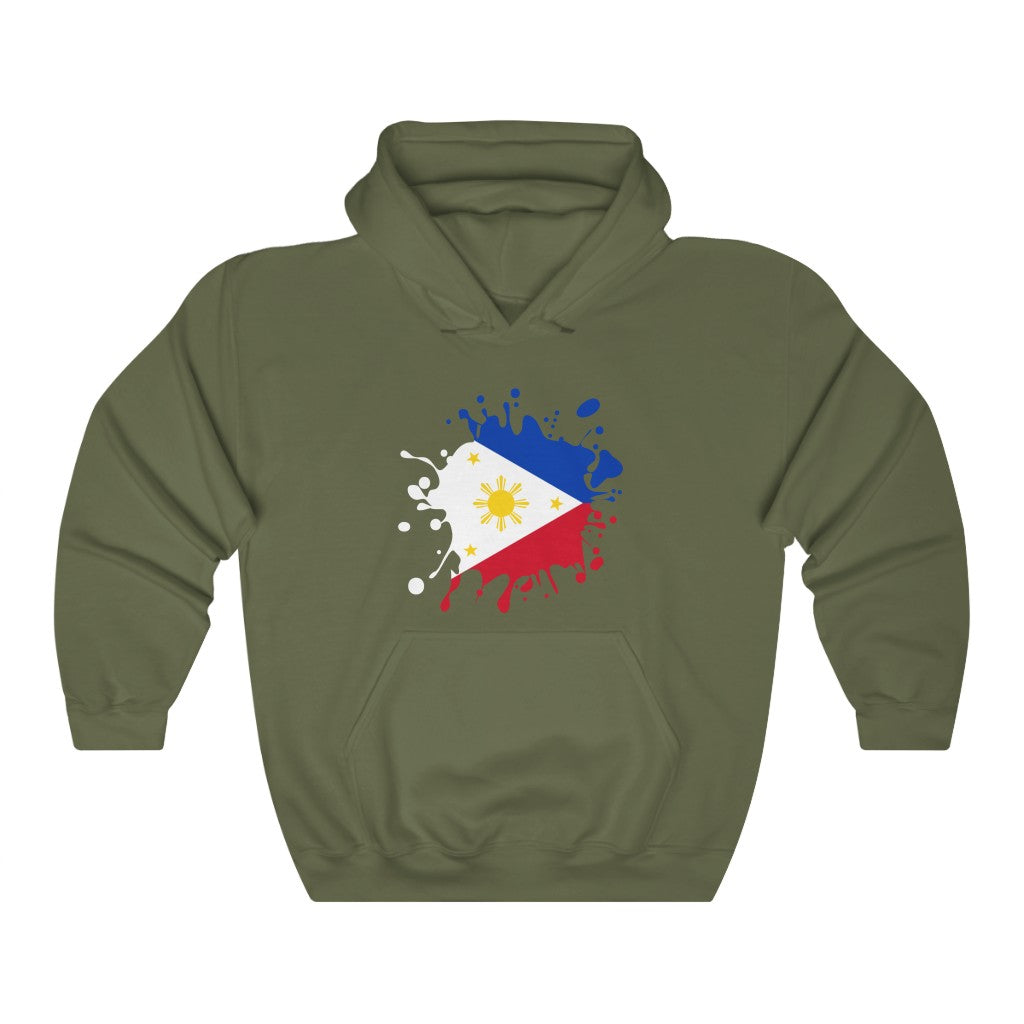Philippines Splat Flag Hoodie Sweatshirt - Unisex