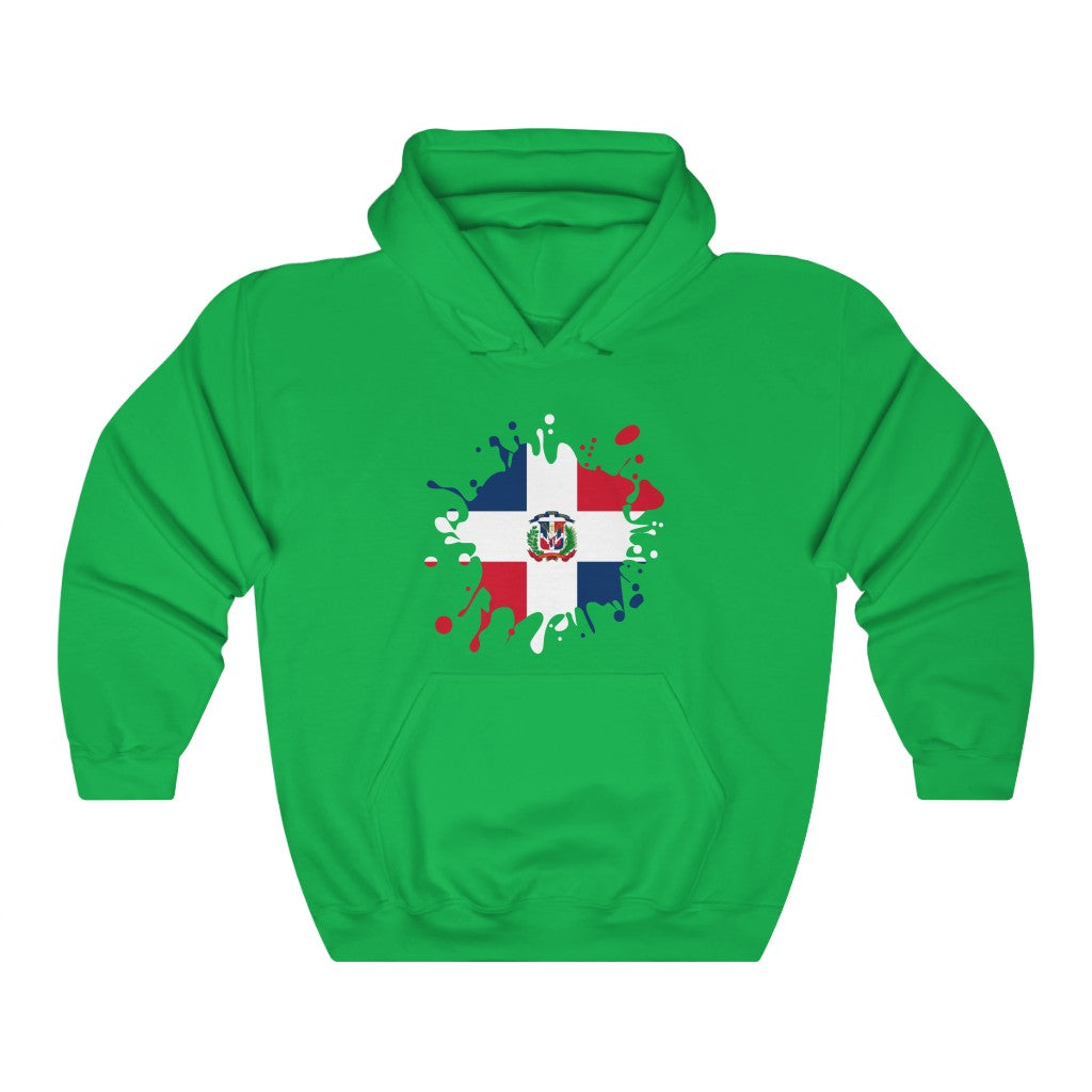 Dominican Republic Splat Flag Hoodie Sweatshirt - Unisex