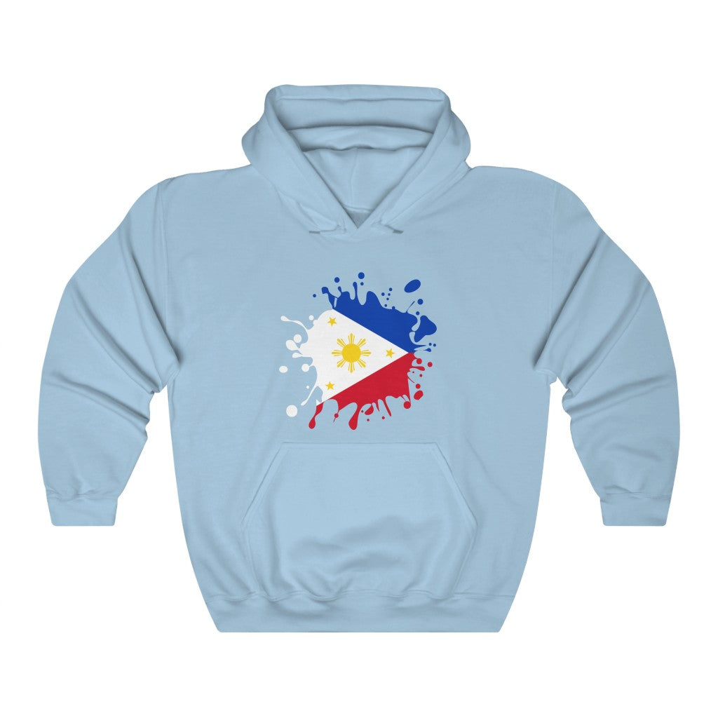 Philippines Splat Flag Hoodie Sweatshirt - Unisex