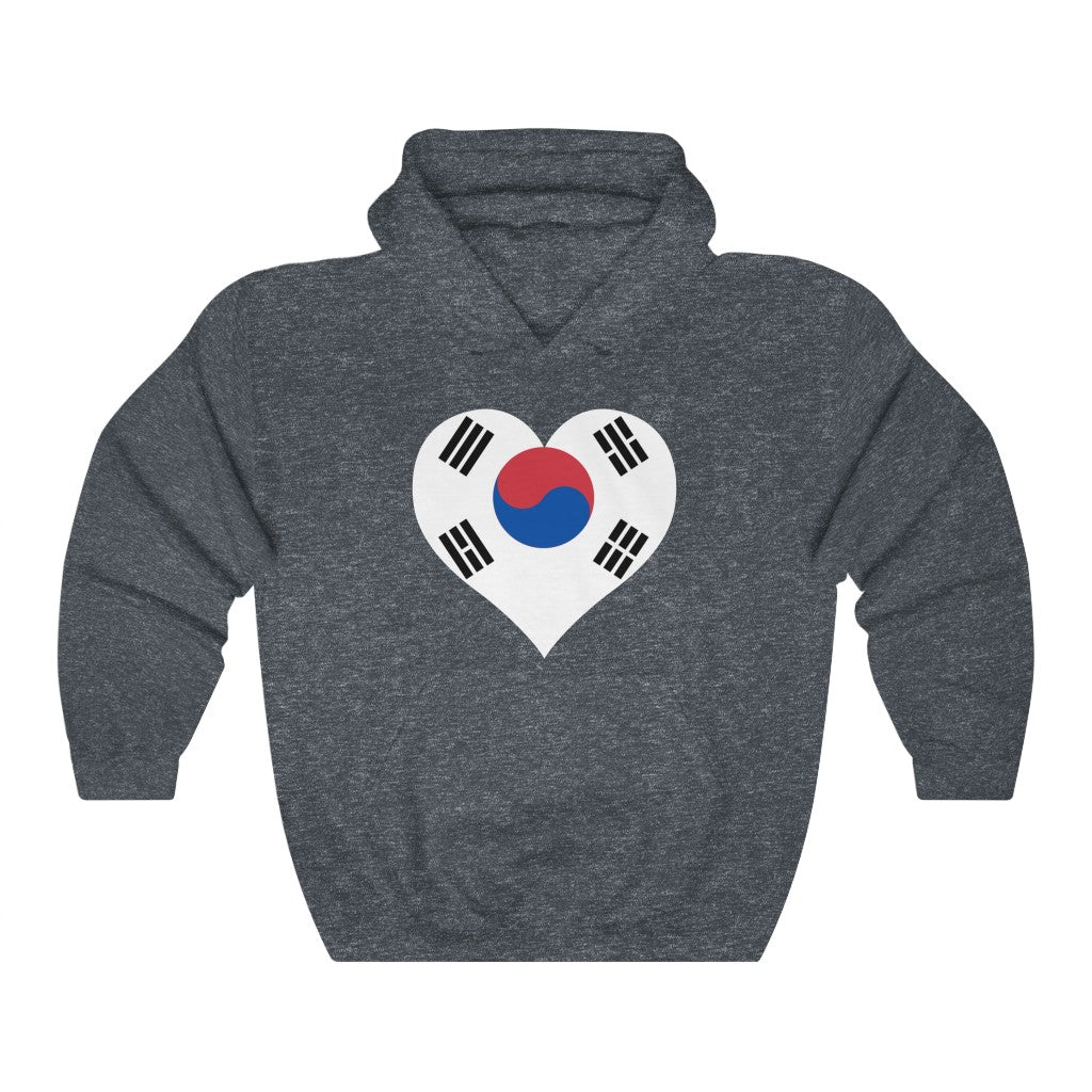 South Korea Heart Flag Hoodie Sweatshirt - Unisex
