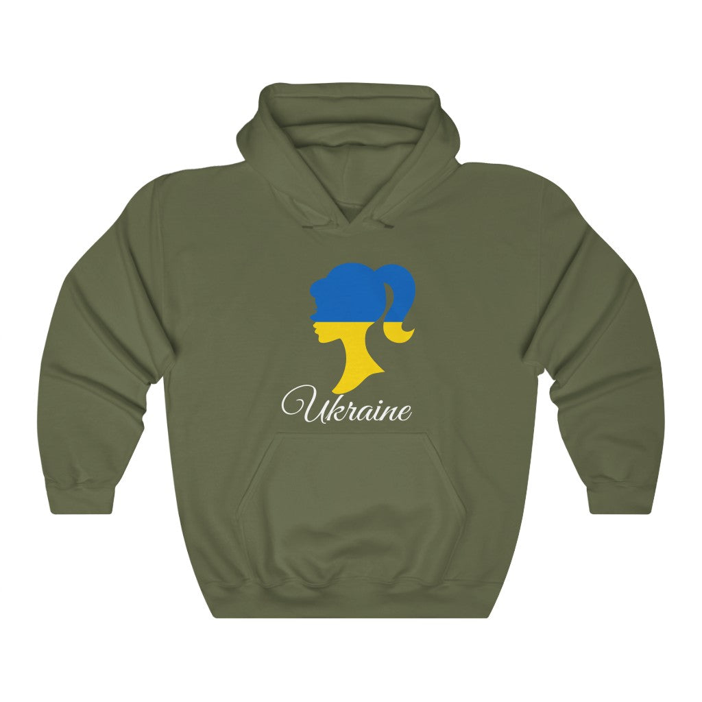 Ukraine Girl Flag Hoodie Sweatshirt 2 - Unisex