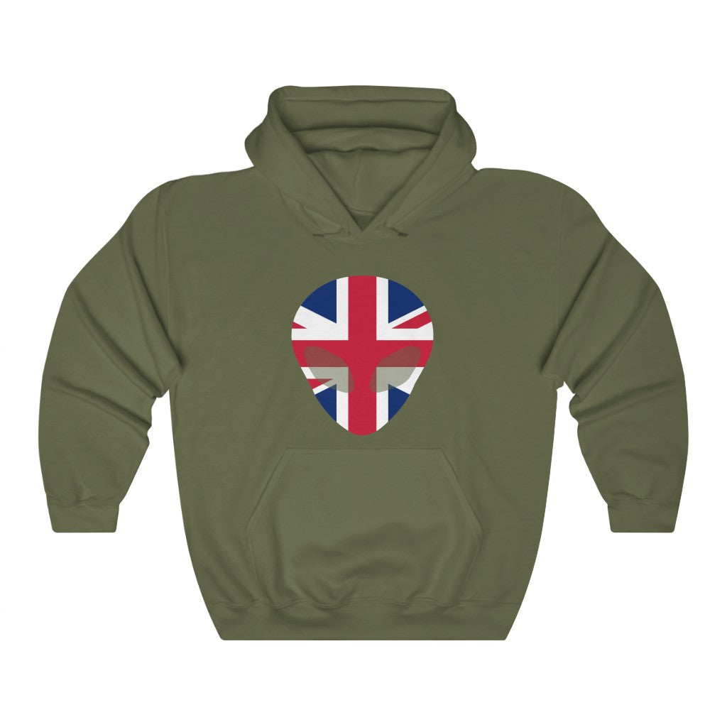 United Kingdom Alien Flag Hoodie Sweatshirt - Unisex