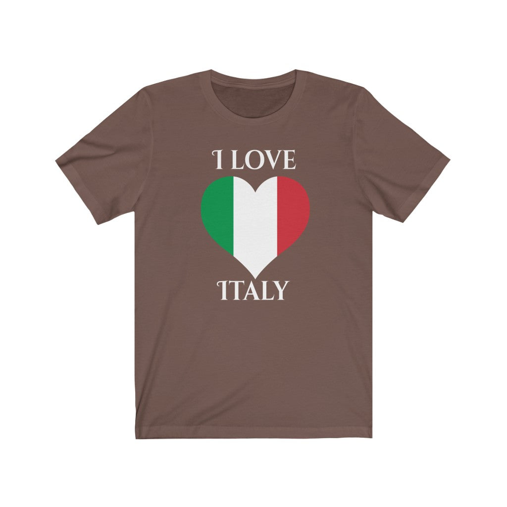 Italy Heart Flag Premium Tee 2 - Unisex