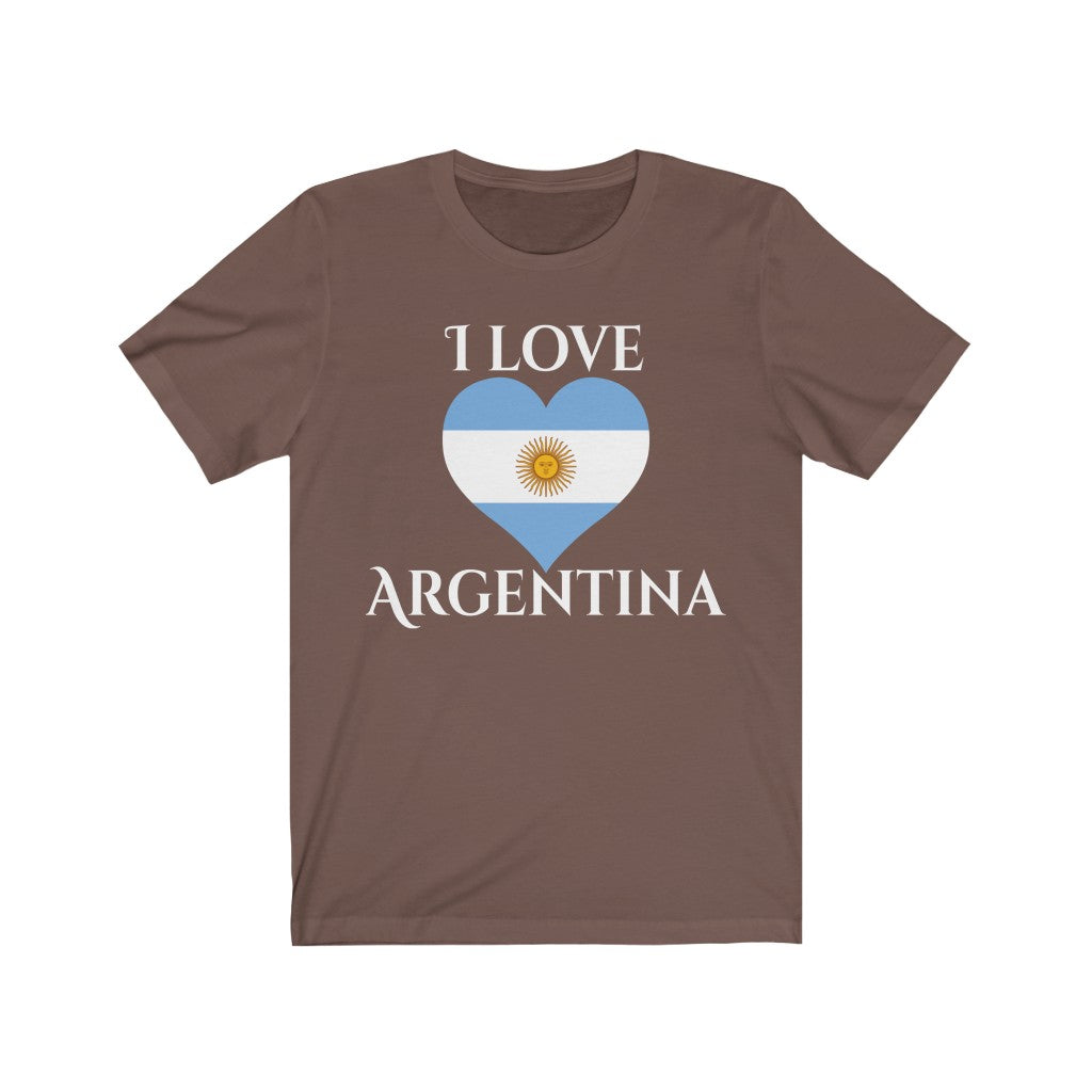 Argentina Heart Flag Premium Tee 2 - Unisex