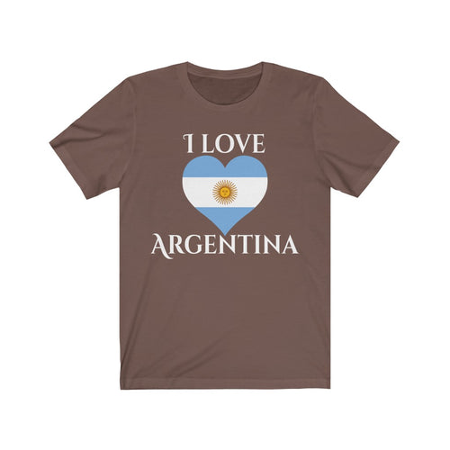 Argentina Heart Flag Premium Tee 2 - Unisex
