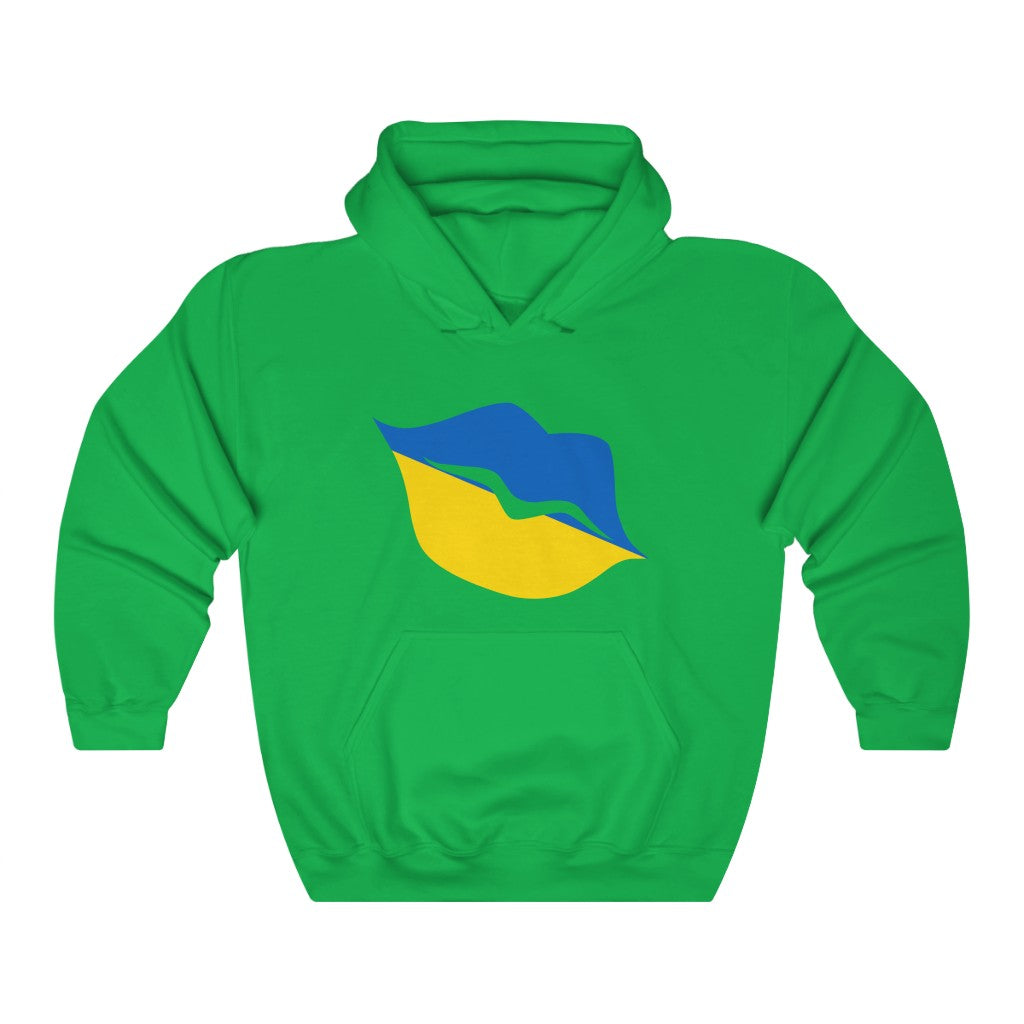 Ukraine Lips Flag Hoodie Sweatshirt - Unisex