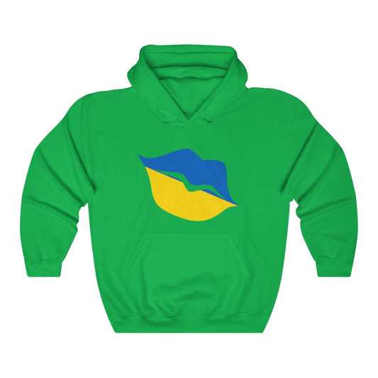 Ukraine Lips Flag Hoodie Sweatshirt - Unisex