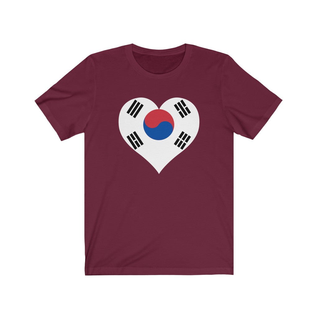 South Korea Heart Flag Premium Tee - Unisex