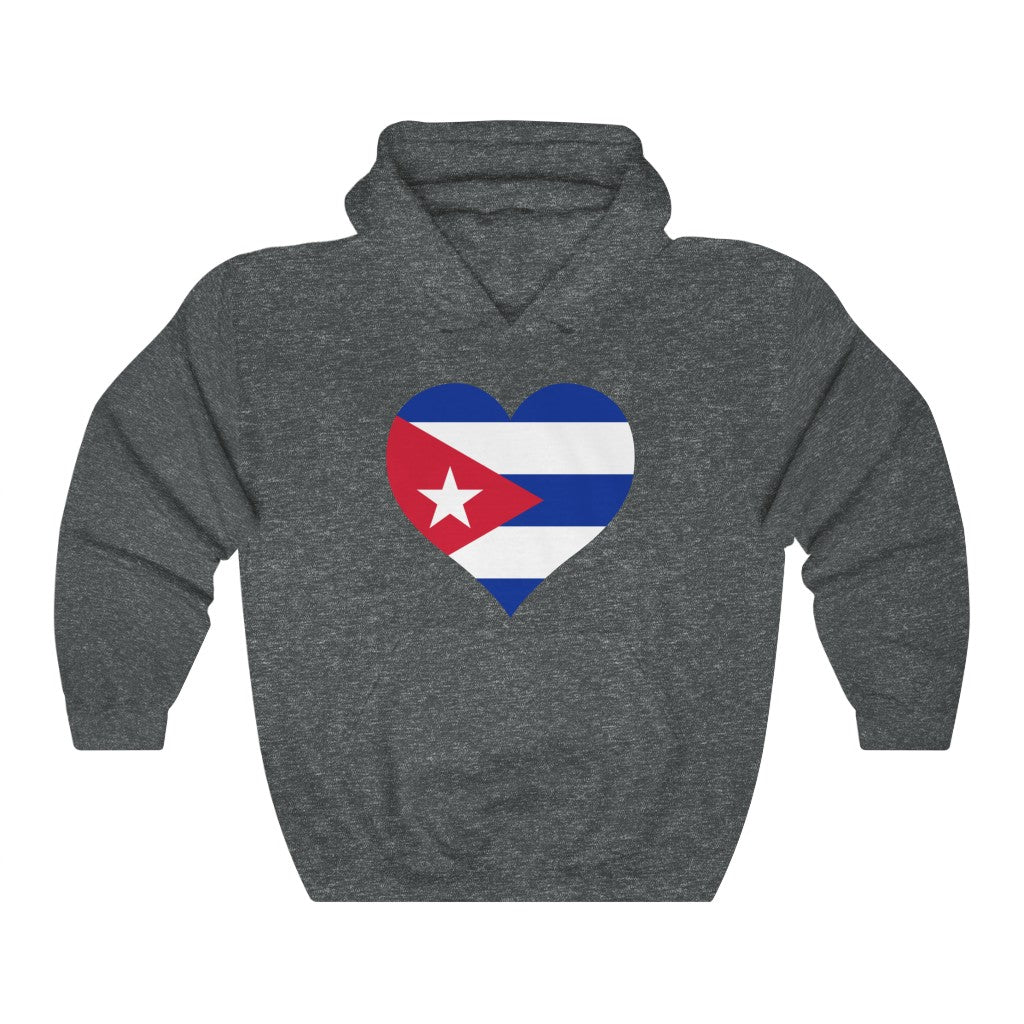Cuba Heart Flag Hoodie Sweatshirt - Unisex