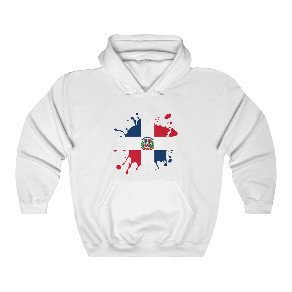 Dominican Republic Splat Flag Hoodie Sweatshirt - Unisex