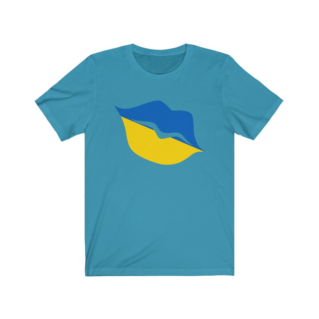 Ukraine Lips Flag Premium Tee - Unisex
