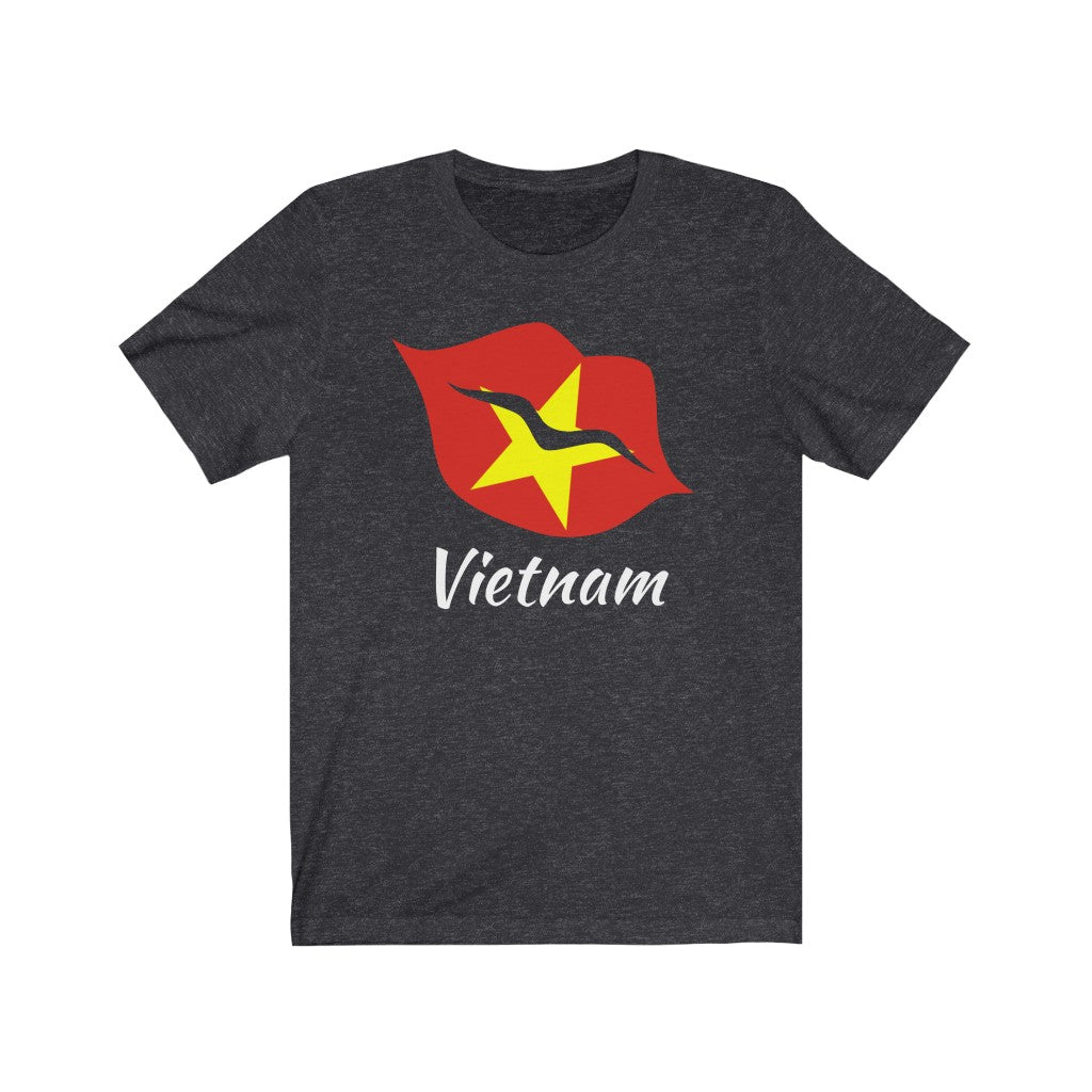 Vietnam Lips Flag Premium Tee 2 - Unisex