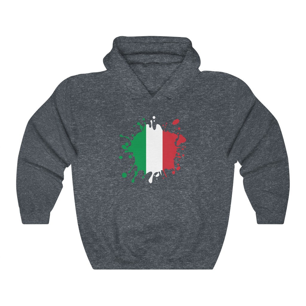 Italy Splat Flag Hoodie Sweatshirt - Unisex