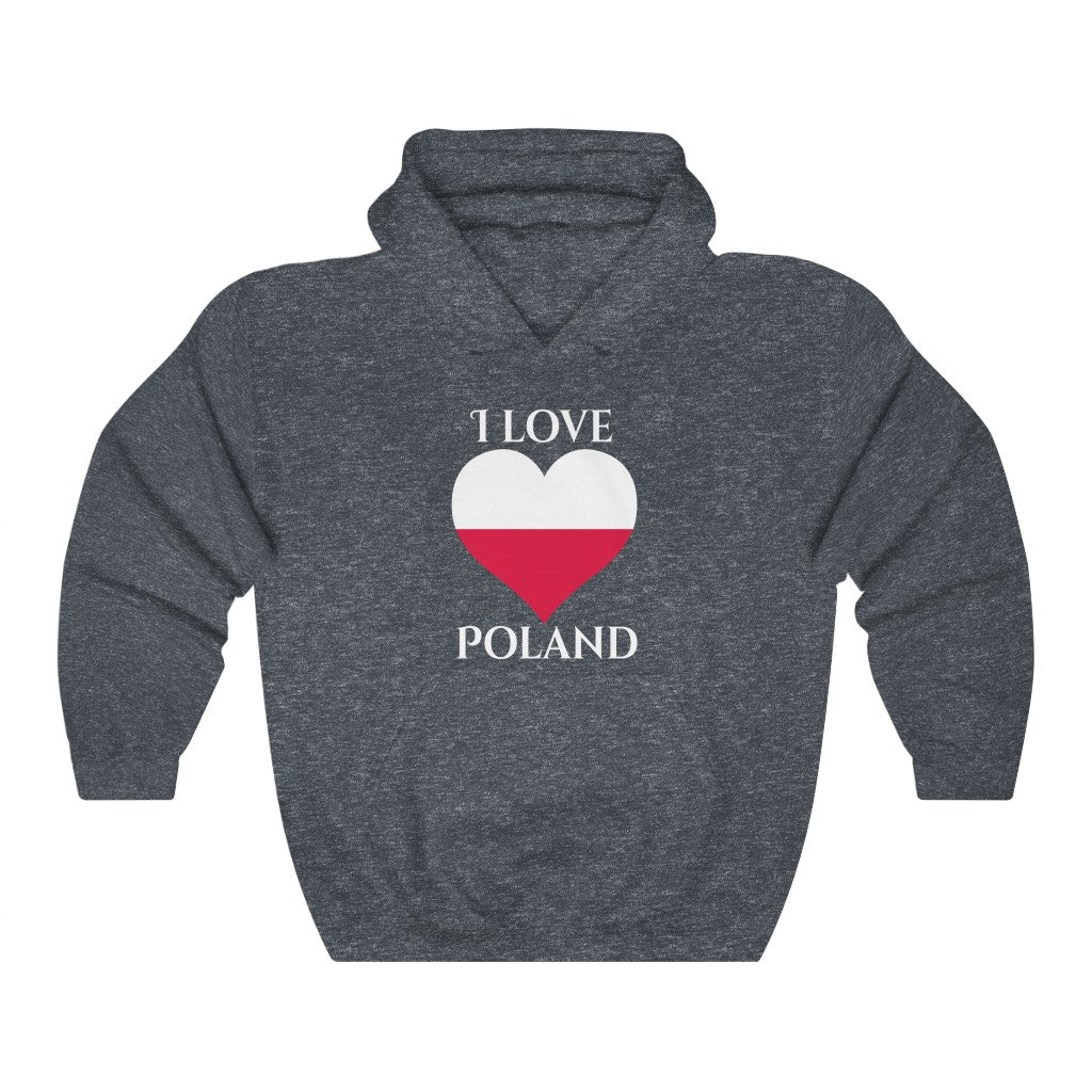 Poland Heart Flag Hoodie Sweatshirt 2 - Unisex