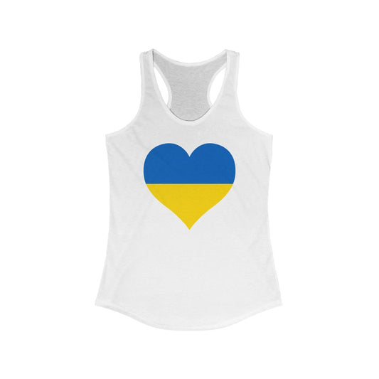 Ukraine Heart Flag Tank - Women