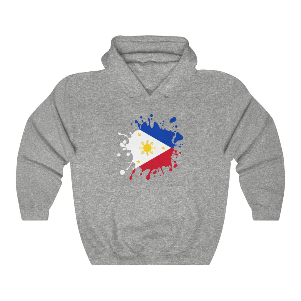 Philippines Splat Flag Hoodie Sweatshirt - Unisex