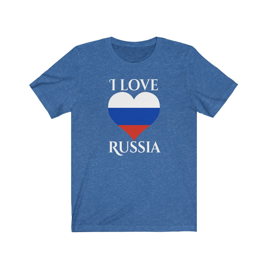 Russia Heart Flag Premium Tee 2 - Unisex