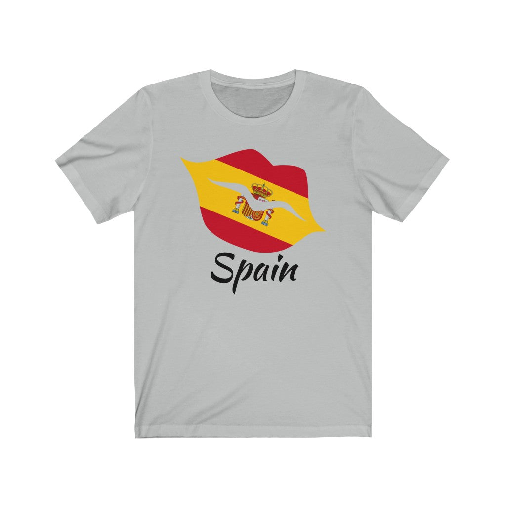 Spain Lips Flag Premium Tee 1 - Unisex