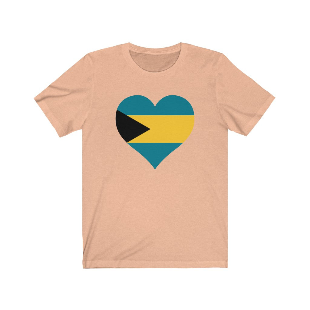 Bahamas Heart Flag Premium Tee - Unisex