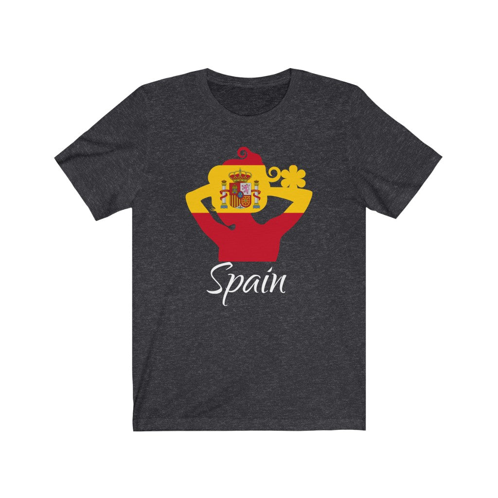 Spain Lady Flag Premium Tee 2 - Unisex