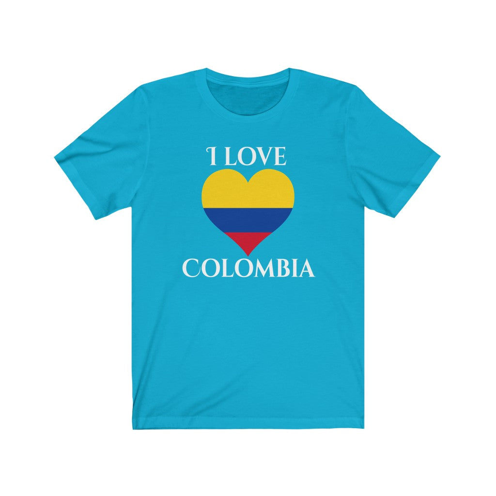Colombia Heart Flag Premium Tee 2 - Unisex