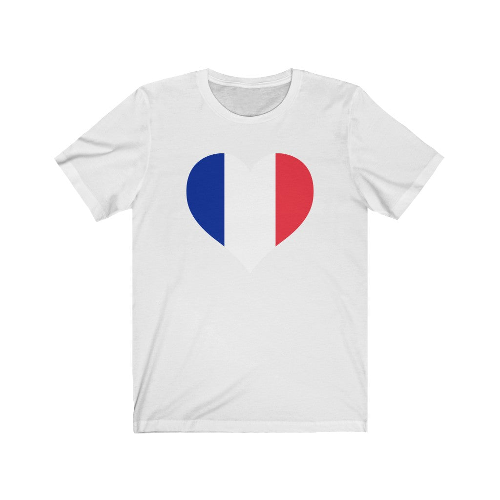 France Heart Flag Premium Tee - Unisex