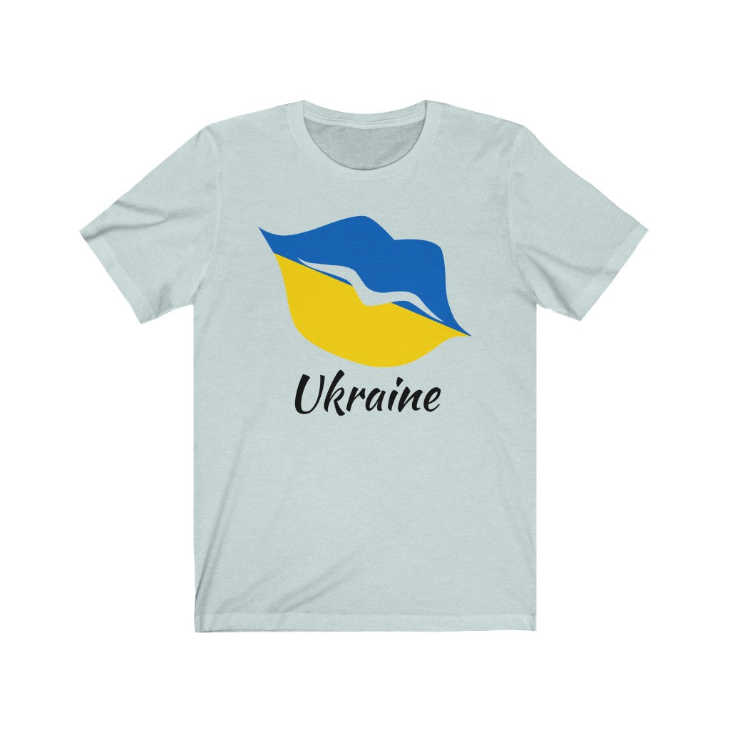 Ukraine Lips Flag Premium Tee 1 - Unisex