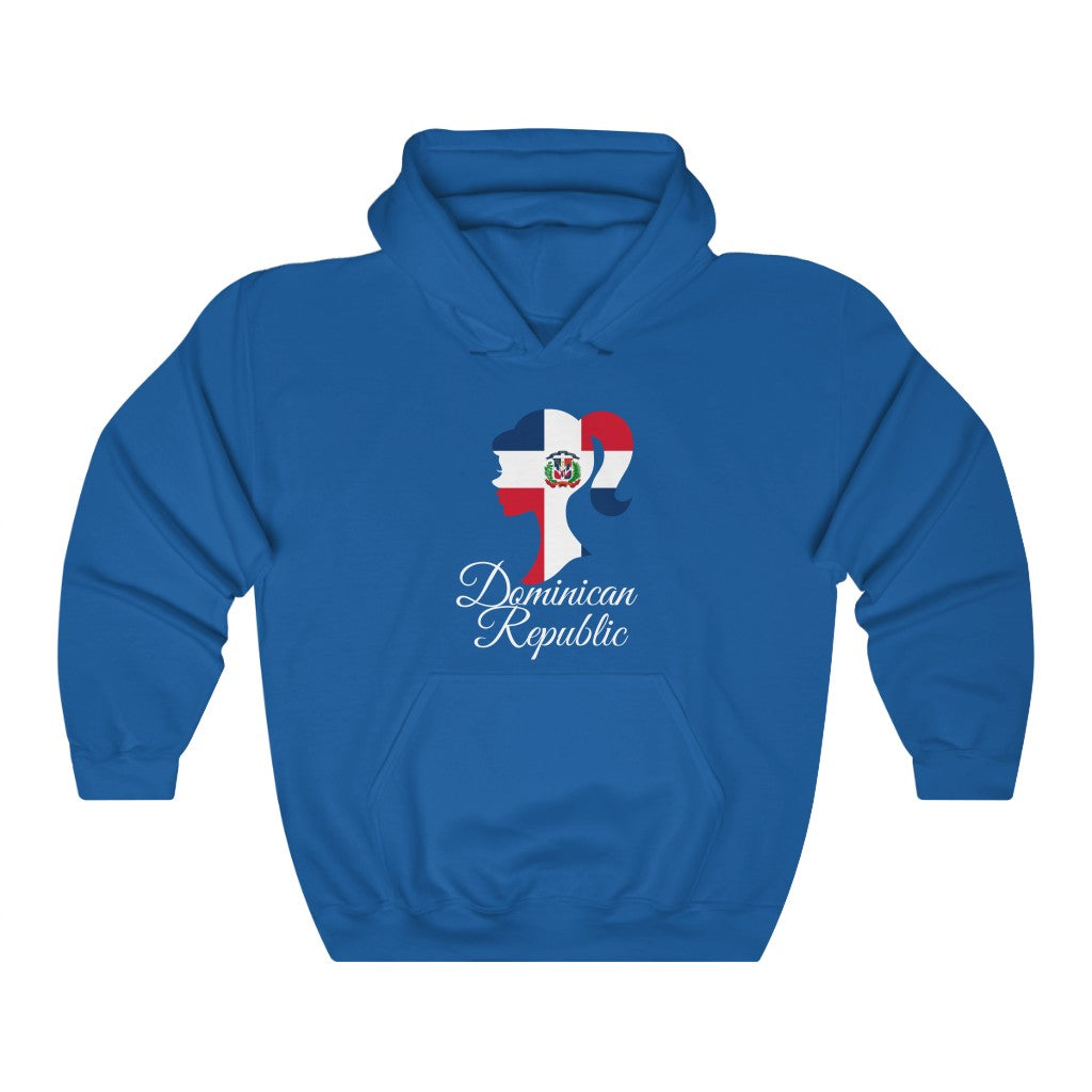 Dominican Republic Girl Flag Hoodie Sweatshirt 2 - Unisex