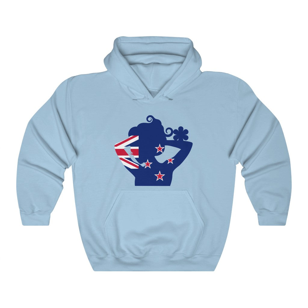 New Zealand Lady Flag Hoodie Sweatshirt - Unisex