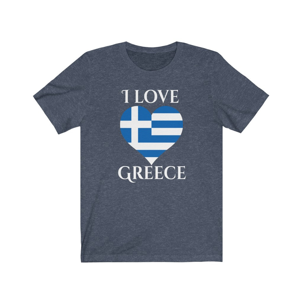 Greece Heart Flag Premium Tee 2 - Unisex
